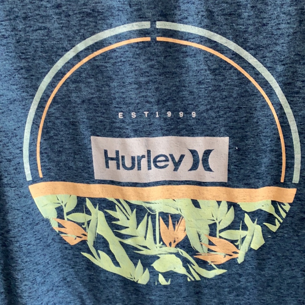 Hurley Men’s Tee Shirt Blue - Picture 3 of 4